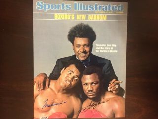 Muhammad Ali And Joe Frazier 8x10 Signed