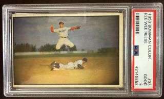 1953 Bowman Color Pee Wee Reese Psa 2