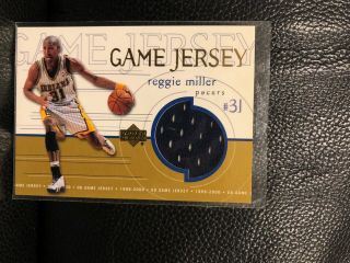 1999 - 00 Ud Upper Deck Game Jersey Reggie Miller Blue Swatch 1:300 Rare