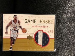 1999 - 00 Ud Upper Deck Game Jersey Scottie Pippen 2 Colour Swatch 1:300 Rare