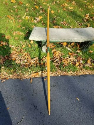 Vintage L.  E.  Stemmler Longbow Manorville Ny 50 L&r Handed Wooden Bow