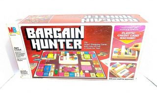 Vintage 1981 Mb Bargain Hunter Board Game 100 Complete Milton Bradley 9,
