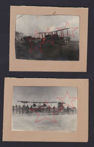 2 Old Photos Vimy Ross Smith Aircraft At Harry Butler 