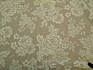 2 Pair White Sheer Lace Floral Design Vintage 4 Panels Curtains 80 " L X 39 " W