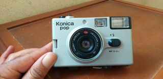 Vintage Konica Pop 35mm Film Camera,  F4 / 36mm Hexanon Lens - Champagne Colour