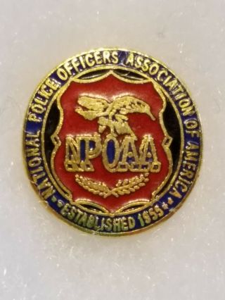 Vtg Npoaa National Police Officers Association Of America Est 1955 Pin Pinback