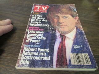 Vintage - Jan 10th 1987 - Tv Guide - Ted Koppel - Cover - Vg