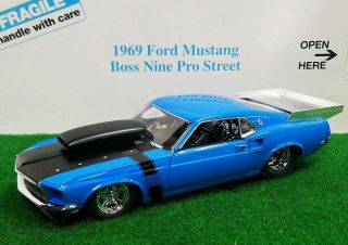 Danbury 1969 Ford Mustang Boss Nine Pro Street 1:24 Diecast Rare
