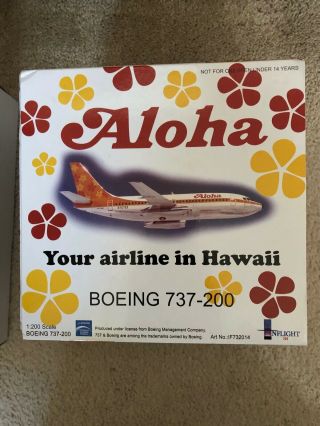 Inflight 200 Aloha Airlines Boeing 737 - 200 Funbird Ii N70722 If732014 1/200