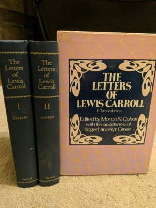 Boxed Set Letters Of Lewis Carroll 2 Hc Illustrated Volumes 1979 Cohen 1837 - 1898