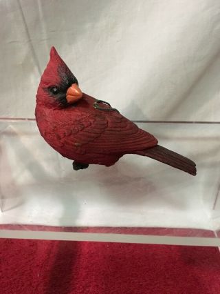 Vintage Christmas Cardinal Red 3 X 4 Resin Christmas Hanging Figurine Ornament