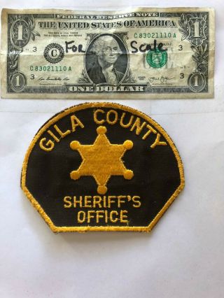 Vintage Gila County Arizona Police Patch Sheriff 