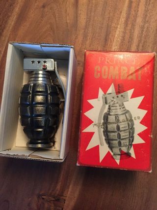 Vintage Prince Combat Grenade Table Lighter - Box