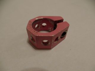Odyssey - Rx - 2 Seatpost Clamp,  Pink,  1985 Stamped 25.  4 Bmx Old School Vintage