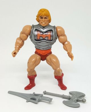 Motu Vintage Battle Armor He - Man Figure Complete Masters Of The Universe 1984