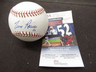 Tim Raines Signed Auto Autograph Omlb Baseball Inscribed " 31 " Jsa Bb783