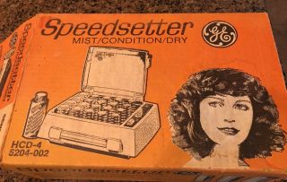 Vintage Ge Speedsetter Mist/condition/dry Hdc - 4/5204 Hair Curler W/instru
