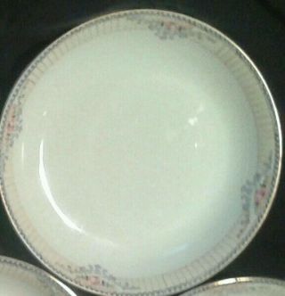 Vintage Noritake China Savoy Pattern 7 1/2 Inch Soup Bowls - Set Of 6