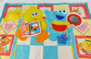 VTG 1989 Muppet Sesame Street Playskool Fold N Go Baby Play Activity Mat Blanket 2
