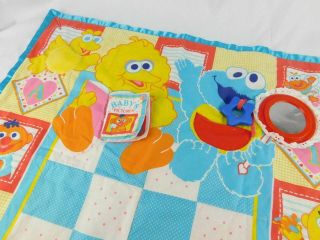 VTG 1989 Muppet Sesame Street Playskool Fold N Go Baby Play Activity Mat Blanket 3