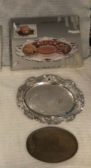 Towle Old Master Vintage Silverplate Serving 2 Piece With Wood Tray Euc