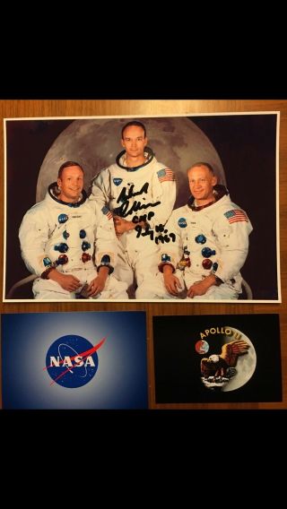 Michael Collins Nasa Astronaut Apollo 11 Moon Landing Hand Signed 8x10 Photo