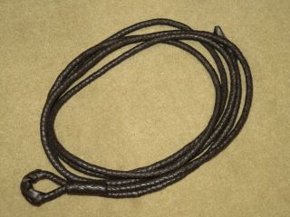 Expertly Made And Vintage Braided Brown Leather Western Riata - 10 