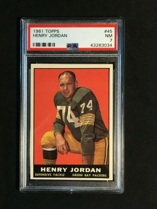 Special 1961 Topps 45 Henry Jordan Psa 7