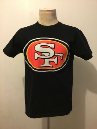 San Francisco 49ers T - Shirt M Nfl Black Football Sf