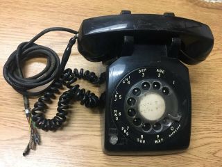 Vintage Black Western Electric Rotary Dial Desk Phone Telephone