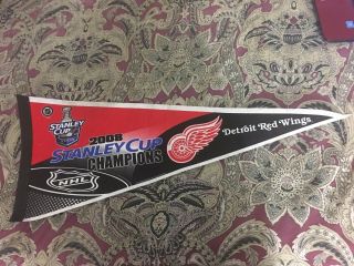 2008 Stanley Cup Champions Detroit Red Wings Pennant Flag