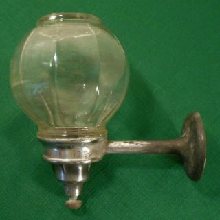 Vintage Wall Mount Liquid Soap Dispenser With Glass Globe Service Station