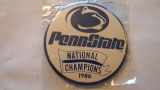 1986 Penn State National Championship Button,  National Champions 3 1/2 "