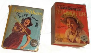 2 Vtg Big Better Little Books - Jane Withers - This Is The Life - Keep Smiling