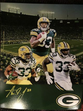 Aaron Jones Autographed Green Bay Packers 8x10 Photo Gdst Holo H