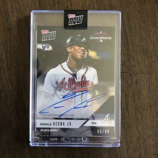 2018 Topps Now Postseason Ronald Acuna Jr Auto 48/99 Braves Nl Champs Rc Rookie