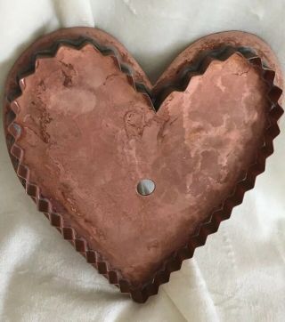 Martha Stewart Big Heart Copper Cookie Cutter Valentines Day Vintage