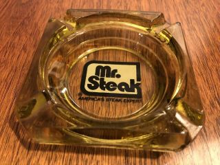 Vintage Mr Steak Glass Advertising Ashtray America’s Expert Rare