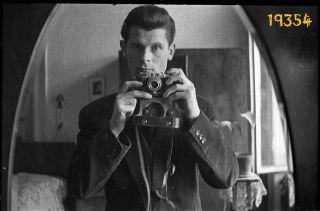 Self - Portrait,  Mirror Reflection W Photo Camera,  1950’s Vintage Negative