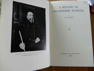 A History Of Stamford School By B L Deed Lincolnshire 1954