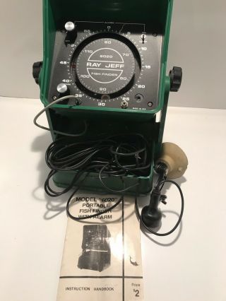 Vintage Ray Jefferson Portable Fish Finder W/alarm & Instructions -