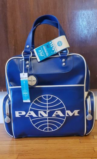 Vintage Pan American Carry On Bag (with Blue Keychain)