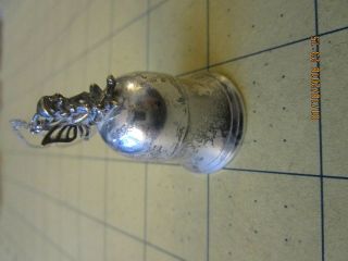 Vintage Sterling Silver Tooth Fairy Bell Shaped Pendant Ornament