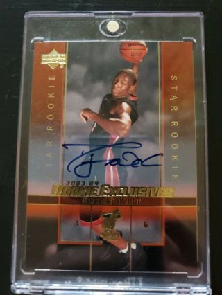 Dwyane Wade 2003 - 04 Upper Deck Rookie Exclusives Autograph A5 Miami Heat Rc Auto