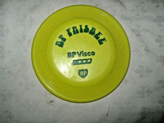 Rare Vintage Australian Toltoys Yellow & Green Bp Visco 2000 Advertising Frisbee