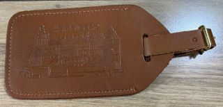Vintage Leather Heidelberg Germany Travel Luggage Tag Travel 5” X 2.  75”