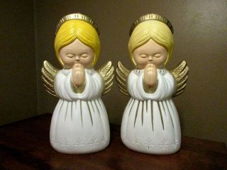 Vintage 1999 " Grand Venture " Christmas Lighted Nativity Angel Blow Molds - 18 "