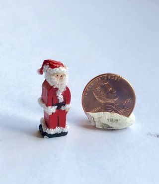 Dollhouse Miniature Artist Santa Claus Hand Painted Wood Detailed