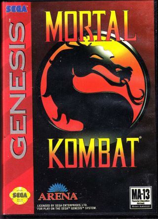 Mortal Kombat For Sega Genesis Vintage Fighting
