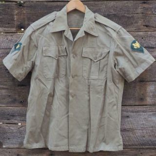 Vintage Vietnam Era Us Army Khaki Shirt